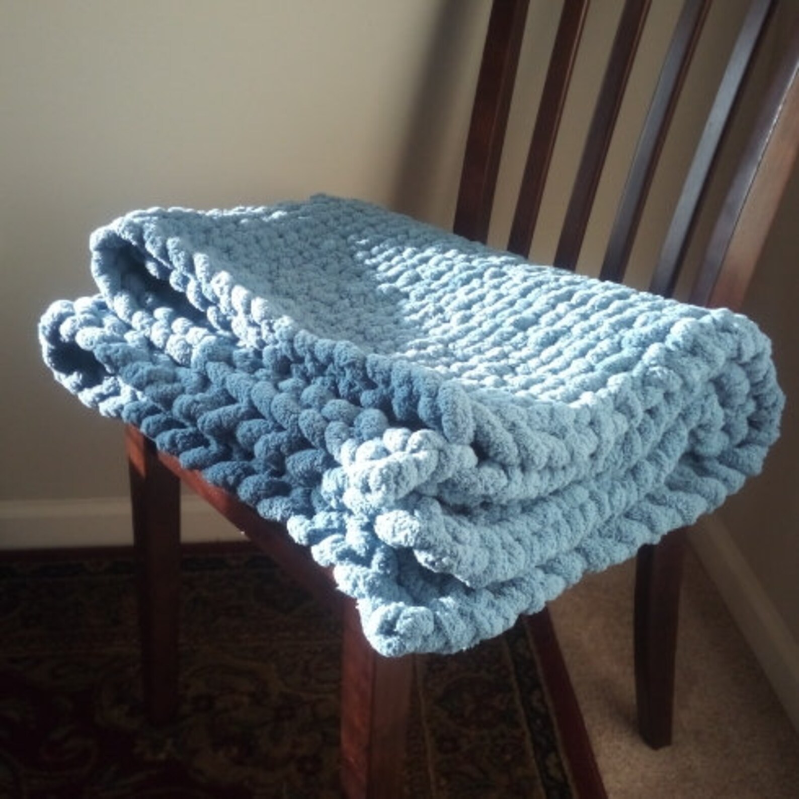 Crochet Chunky Yarn Throw Blanket Etsy Canada