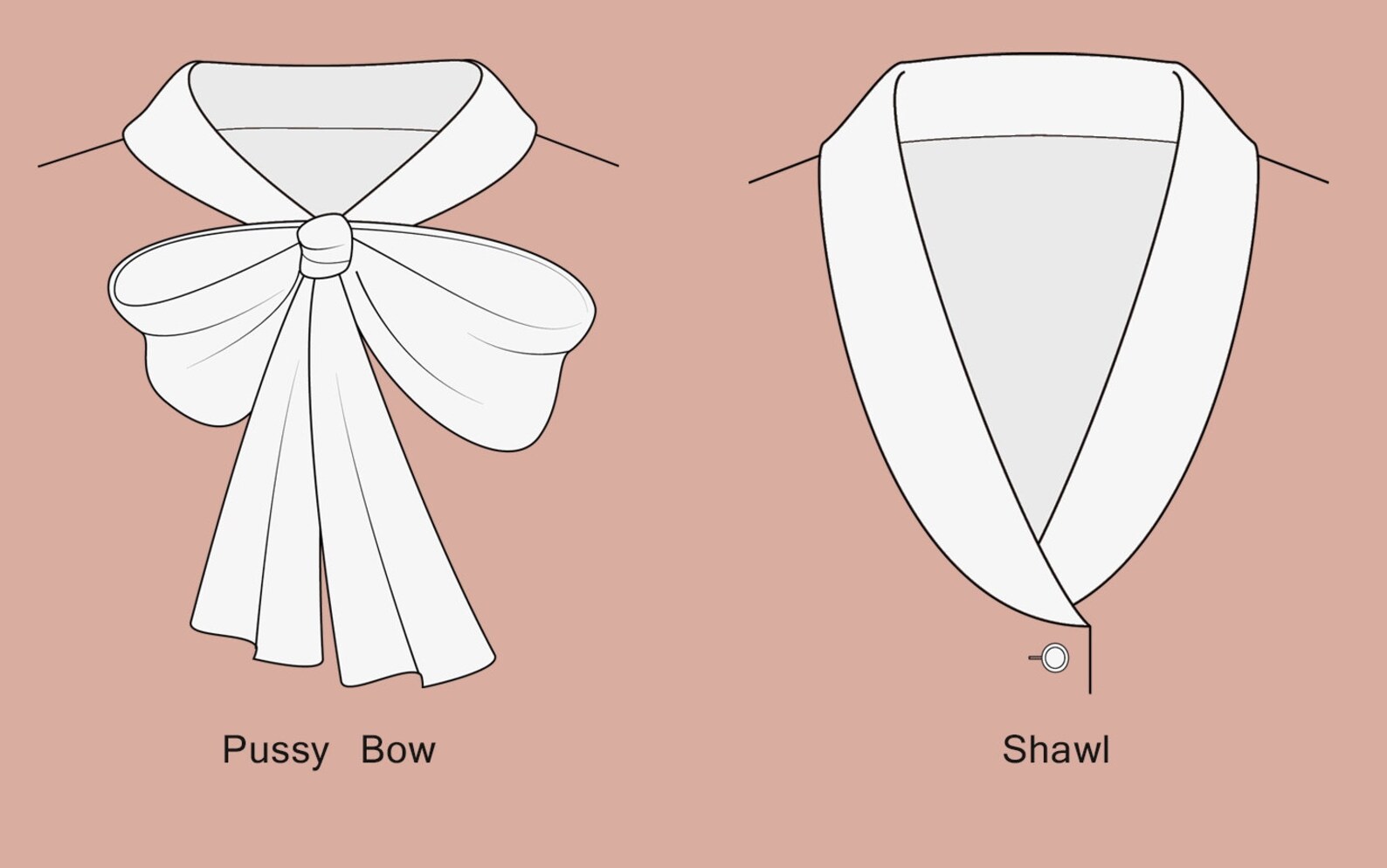 Collars Pack Set of 11 Editable Adobe Illustrator Flats Etsy