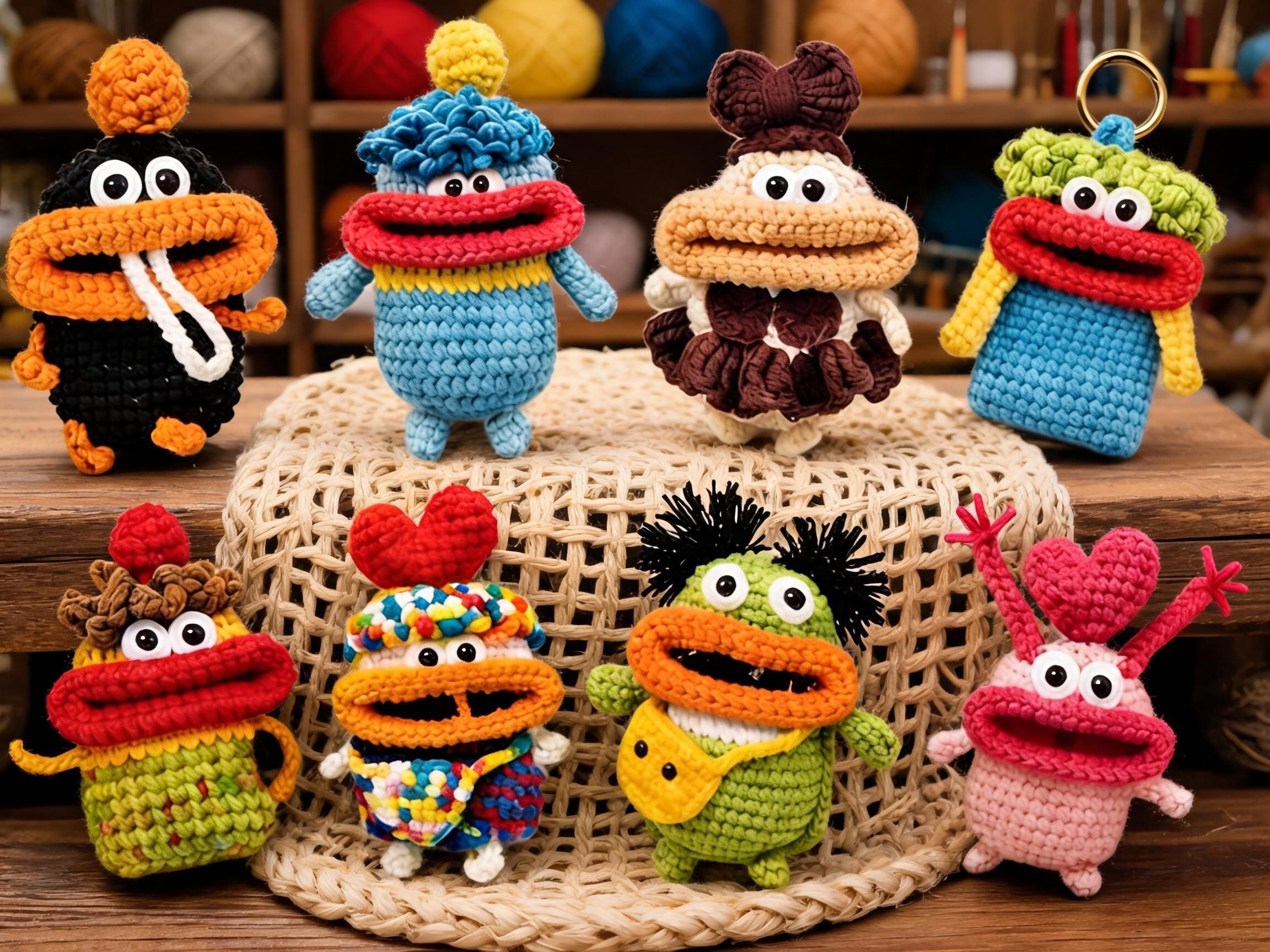 Crochet big mouth pattern - Etsy 日本