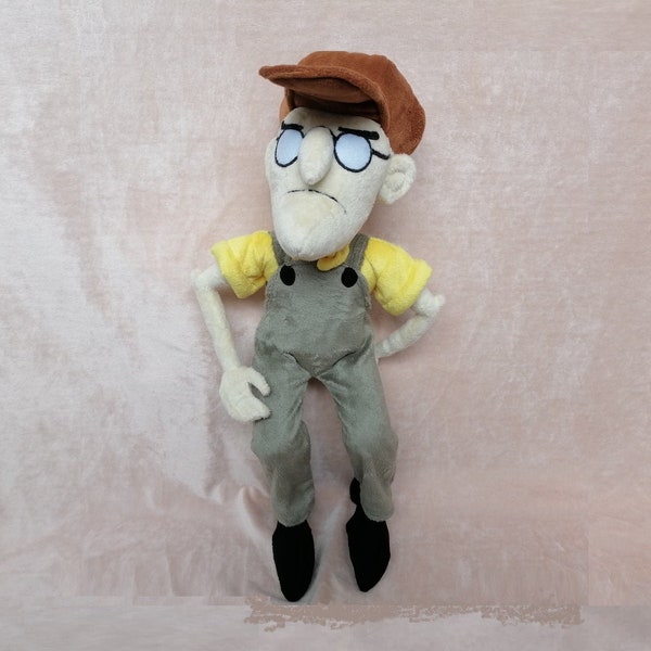 Eustace Bagge of the series Courage the Cowardly Dog Plush 17.7 (45 cm) The Farmer Old Man custom coraje el perro cobarde