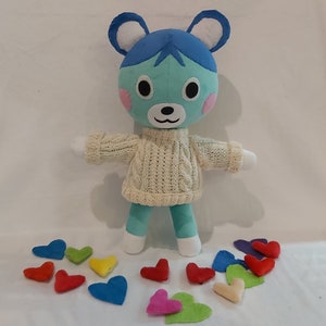 Bluebear light-blue bear villager Animal Crossing 15,7” (40 cm) Plush Toy Gurumin Glumine