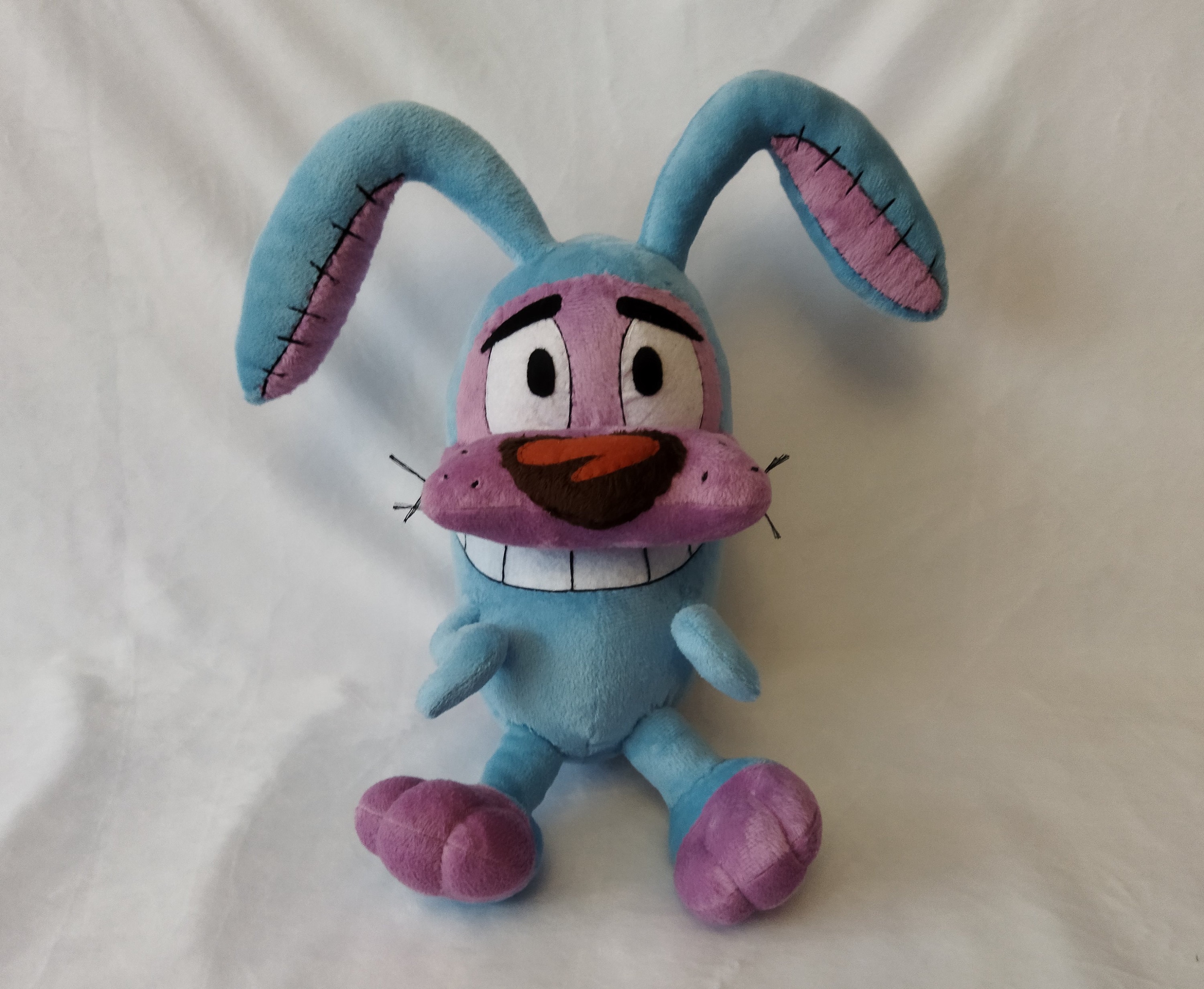 Plush Courage the Cowardly Dog in a Rabbit Costume 9,8″ (25 Cm) Custom ...