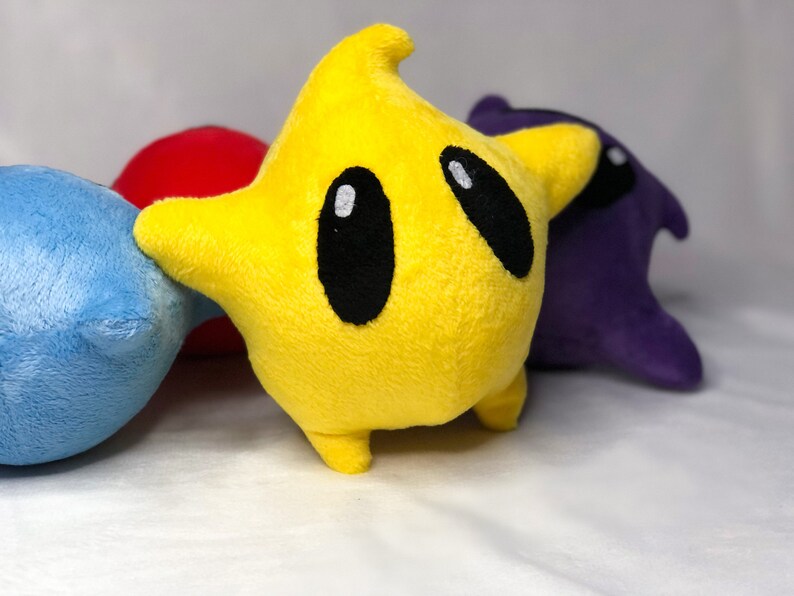 Luma 5,9 15 cm Plush Toy primary colors made to order Mario Galaxy, Super Mario Bros. Paper Mario image 8