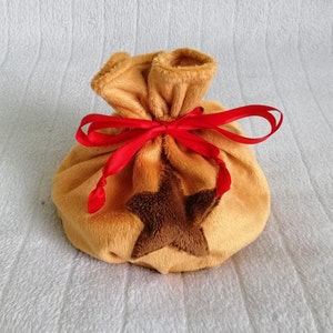 Bells Bag Animal Crossing  height 8,3” diameter 5,2” Plush Drawstring Bag Purse Cosplay props
