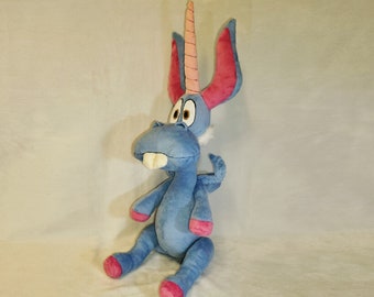 Fröhliches blaues geflügeltes Einhorn aus der Serie Happy! 40 cm Plüschtier imaginärer Freund Hailey Variante 1