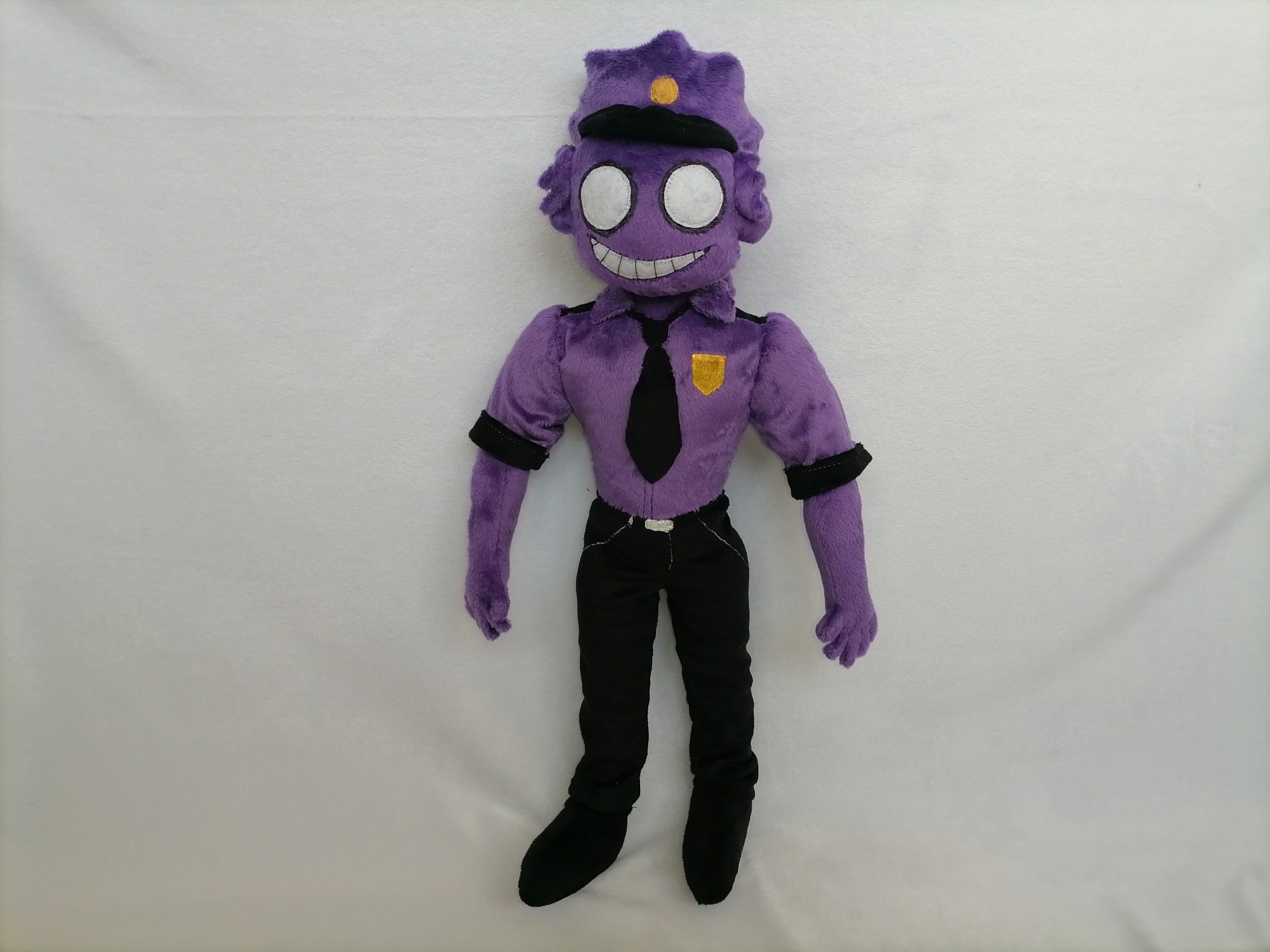 1pc 21cm Plush Toy With Purple Hair Boy Design, Ideal As Festival Or  Birthday Gift