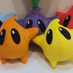 Luma 5,9 15 cm Plush Toy primary colors made to order Mario Galaxy, Super Mario Bros. Paper Mario image 9