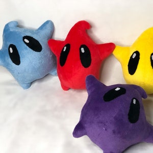 Luma 5,9 15 cm Plush Toy primary colors made to order Mario Galaxy, Super Mario Bros. Paper Mario image 6