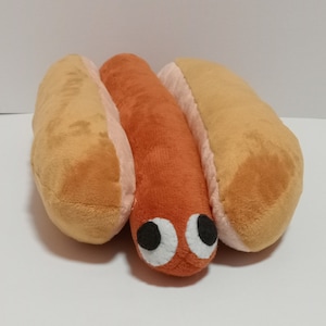Weenyworm from Bugsnax 13,7" (35 cm) Plush Toy Bugsnak Minhoquente Salchimbriz Salchiruga Saussic Verm Dog 지렁핫도그 ウィーニーワーム