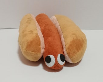 Weenyworm from Bugsnax 13,7" (35 cm) Plush Toy Bugsnak Minhoquente Salchimbriz Salchiruga Saussic Verm Dog 지렁핫도그 ウィーニーワーム