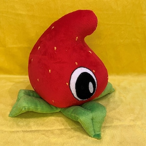 Strabby from Bugsnax 9,1” (23 cm) Plush Toy Bugsnak Buggy Ball Strabball Stramble Frútido Fresichi Fraiseron Moranguídeo 딸기진디 ストラビー