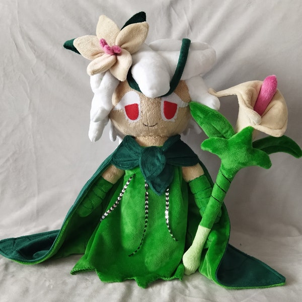 White Lily Cookie from Cookie Run 13,4” (34 cm) Plush Toy Kingdom cookie0509