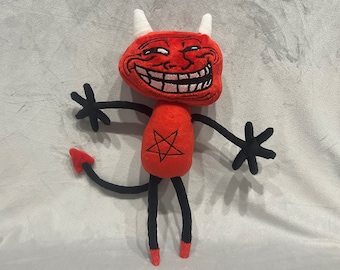 Devil Trollface 11,8” (30 cm) Plush Toy Demon Face Troll Face mem internet trolls and trolling Problem? :)