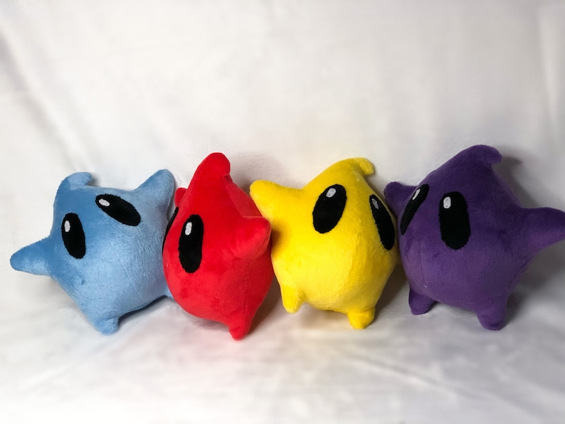 Luma 5,9 15 cm Plush Toy primary colors made to order Mario Galaxy, Super Mario Bros. Paper Mario image 7