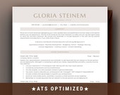 ATS Resume with Cover Letter, Resume Template for Word, 2 Page Resume, Clean, Minimalist, Student Resume, Professional Resume, ATS Friendly