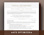 ATS Resume, Resume Template for Word, Resume Builder, ATS CV, 2 Page Resume, Clean, Minimalist, Ats Friendly Resume with Cover Letter