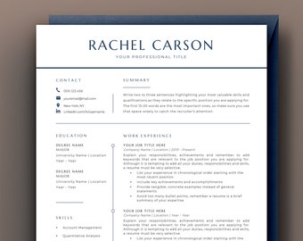 Executive Resume Template, Professional Resume, Modern Resume Word, CV Resume Design, Cover Letter, Manager, Director, C Level 2 Page Resume