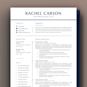 Plantilla de currículum profesional Word, currículum ejecutivo, currículum moderno, diseño de currículum + carta de presentación, gerente, director, plantilla de currículum de nivel C