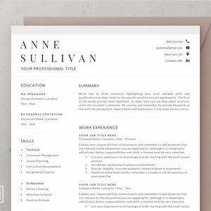 Currículum vitae de maestro, plantilla de currículum de director, currículum de profesor, currículum de primaria/educador, currículum de enseñanza con carta de presentación, currículum de 3 páginas