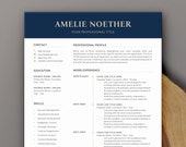 New Grad Resume, College Grad Resume Template Word | 1 & 2 Page Resume for College Student with Cover Letter, College Grad Gift, CV Template