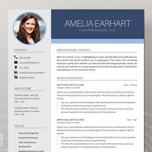 Modelo de Currículo | Template de Currículo | Currículo Formato Americano e Canadense com Carta de Apresentação | Curriculum Vitae | CV
