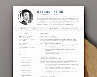Executive Resume Template, Professional, Modern Resume Word. CV Resume Design, Finance, Manager, Director, C Level, Accountant 3 Page Resume