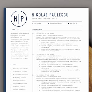 Modelo de Currículo Profissional em Inglês | Template de Currículo Word | Currículo Formato Americano e Canadense com Carta de Apresentação