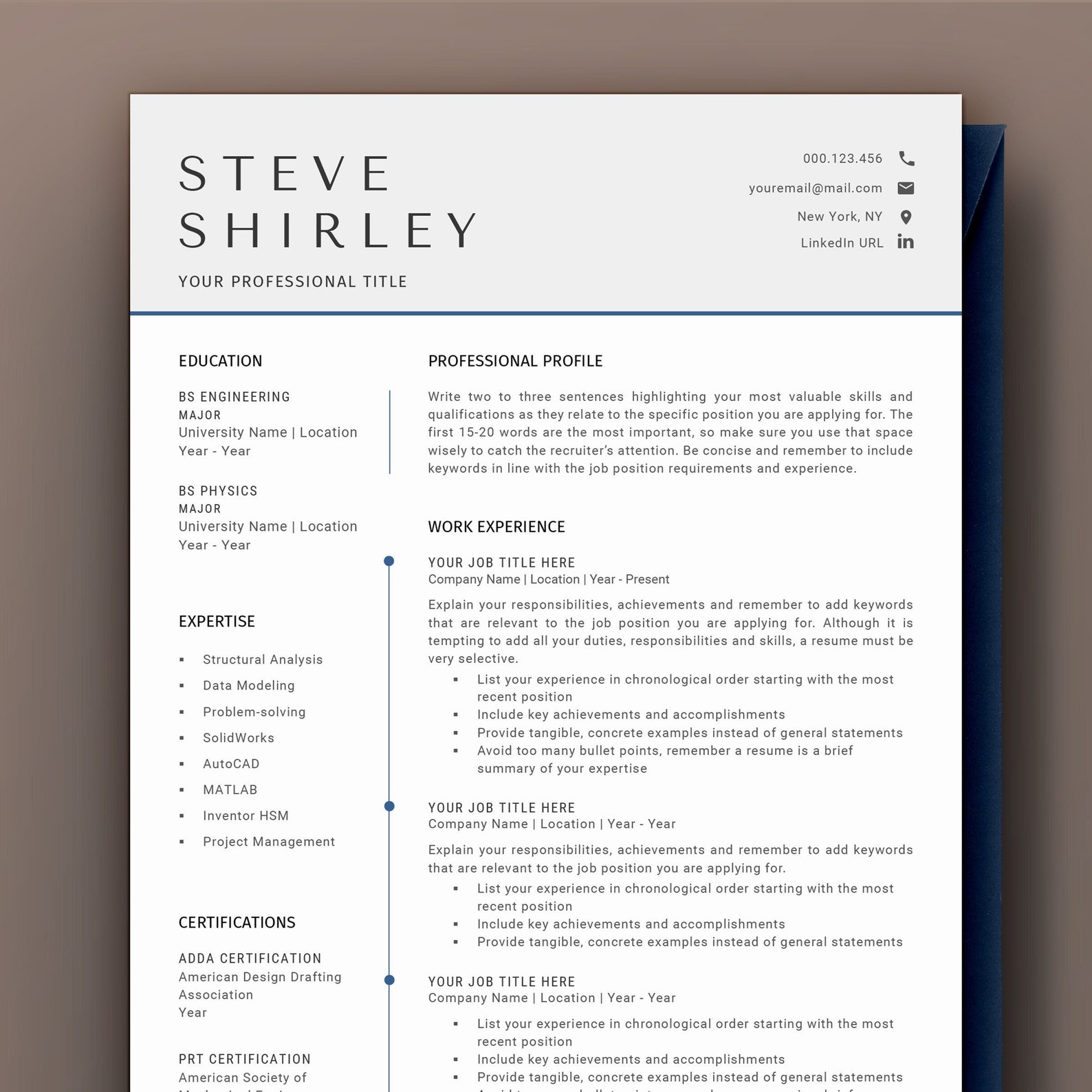 Resume Template Word Professional & Modern Resume IT Resume - Etsy