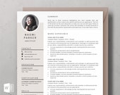 Creative Resume Template | Hair Stylist Resume, Esthetician Resume, Cosmetologist, Makeup Artist, Fashion, Nail Artist Resume & Cover Letter