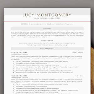 Modelo de Currículo Profissional em Inglês | Template de Currículo Word | Currículo Formato Americano e Canadense com Carta de Apresentação