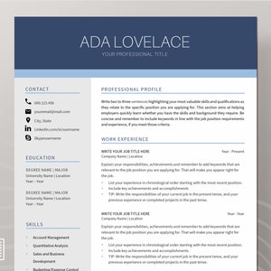 Modelo de Currículo com Carta de Apresentação | Template de Currículo | Currículo Formato Americano e Canadense | Curriculum Vitae | CV