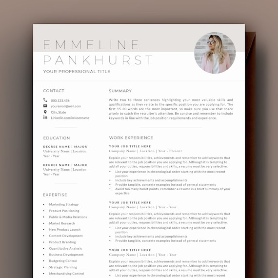 Marketing Resume Template for Word, Professional and Feminine Resume Template, 3 Page Resume, Executive, Manager, Director CV, Pink Resume