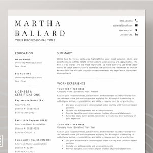 Template de Currículo para Enfermeiros | Modelo de Currículo Moderno e Atual | Currículo com Carta de Apresentação e Carta de Referências