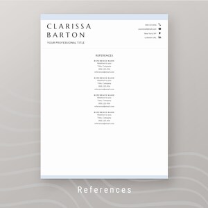 Nursing Resume Template | Nurse CV Template | Registered Nurse, Nurse Practitioner, RN, Doctor, Graduate Nurse, Two Page Resume for Word image 5