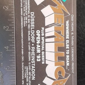 METALLICA - Vintage 20. Mai 1993 Düsseldorf, Germany MINT WHOLE unben. Konzertticket!