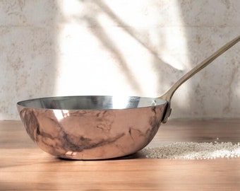 Handgefertigter Kupfertopf mit Messinggriff: Türkisches Küchendekor