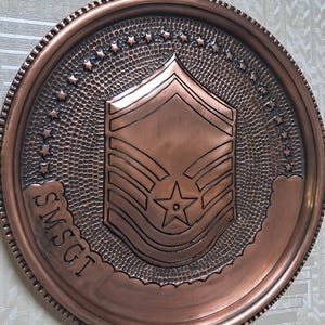 Chief Master Senior Master First Sergeant Promotion and Retirement Plaque Sign, US Air Force Sergeant Series Plaque, Metal Military Sign