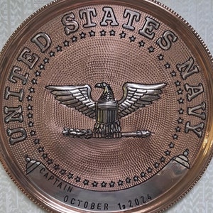 US Navy Officer Plaque, Navy Commander Military Plaque, Metal Military Promotion and Retirement Sign