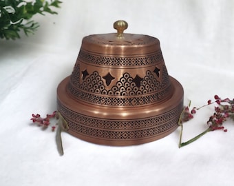 Handcrafted Copper Incense Burner: Elegant Home Decor