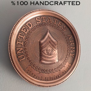 US Army Sergeant Series Plaque - Command / Sergeant Major, First - Master - Staff Sergeant, Sergeant First Class Promotion Retirement Gift