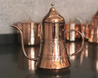 Copper Olive Oil Cruet 11 OZ, Engraved Oil Container, Handcrafted Olive Oil Dispenser, Olive Oil Bottle