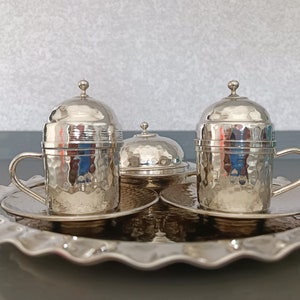 Elegant Handcrafted Turkish Coffee Cup Set, Espresso Cup Set, Copper Cups, Mother&#39;s Day Gift