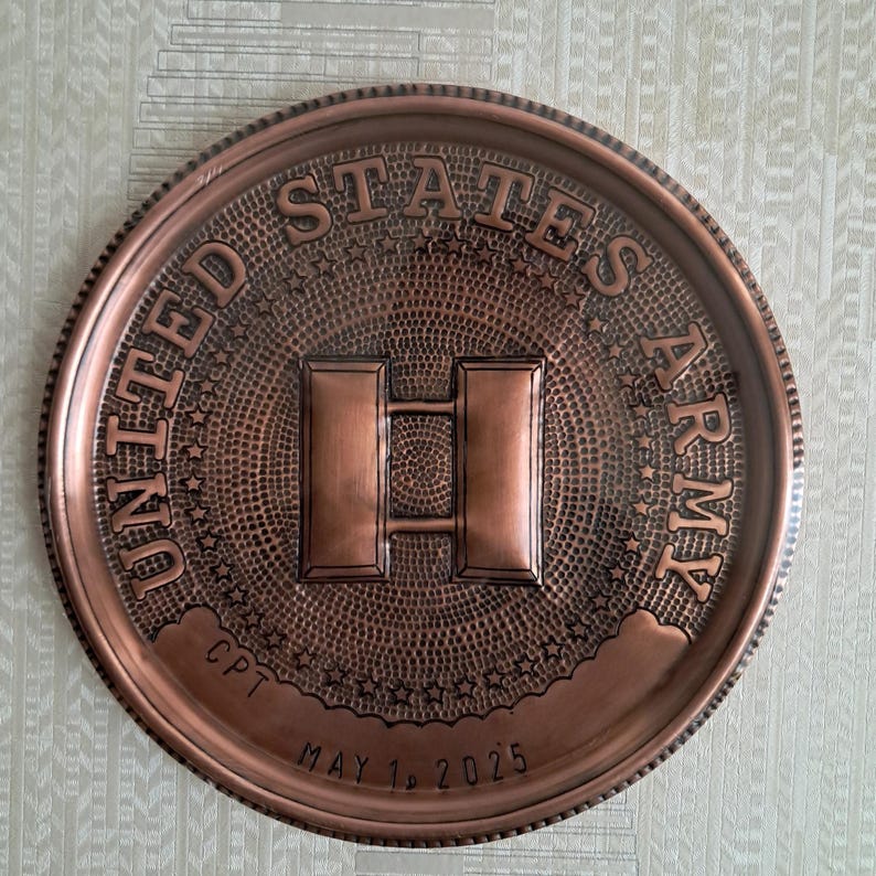 Handcrafted US Military Captain Navy Lieutenant Promotion Plaque Gift ...