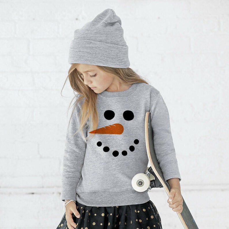 Snowman Face Drawing Girls Boys T-Shirt Toddler Fleece Sweatshir Snowman Face Drawing Girls Boys T-Shirt Toddler Fleece Sweatshir