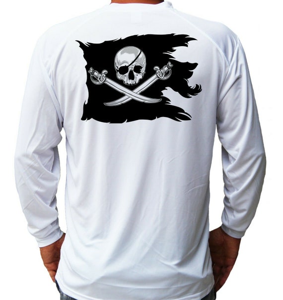 Pirate Flag Capitan Boat Fishing Shirt UPF 50 Long Sleeve T-shirt