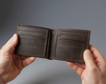 Personalised Men's Wallet, Genuine Buffalo leather wallet, Perfect Gift