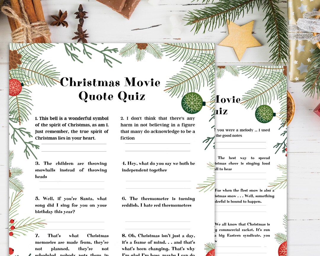 Christmas Movie Quote Quiz Guess The Movie Christmas Games Etsy Christmas Movie Quote Quiz Guess The Movie Christmas Games Etsy