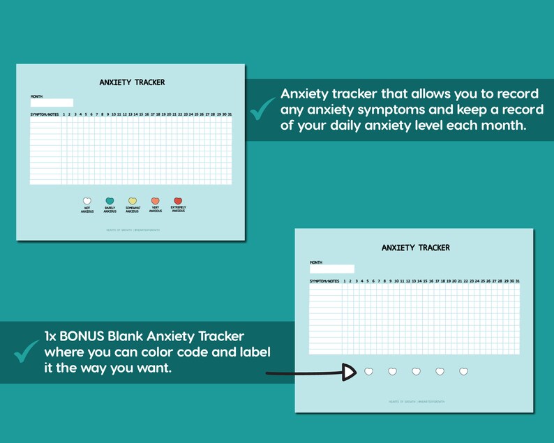 Anxiety Tracker Printable Mood Tracker Symptom Tracker Etsy Anxiety Tracker Printable Mood Tracker Symptom Tracker Etsy