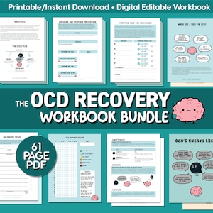 OCD Workbook, ERP Worksheets, OCD Awareness, ocd therapy, cbt therapy,