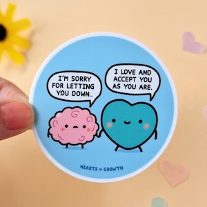 Adesivos de saúde mental | Vinil à prova d&#39;água | TDAH Adesivo | adesivos adesivos motivacionais | Amor próprio | Presentes de saúde mental |